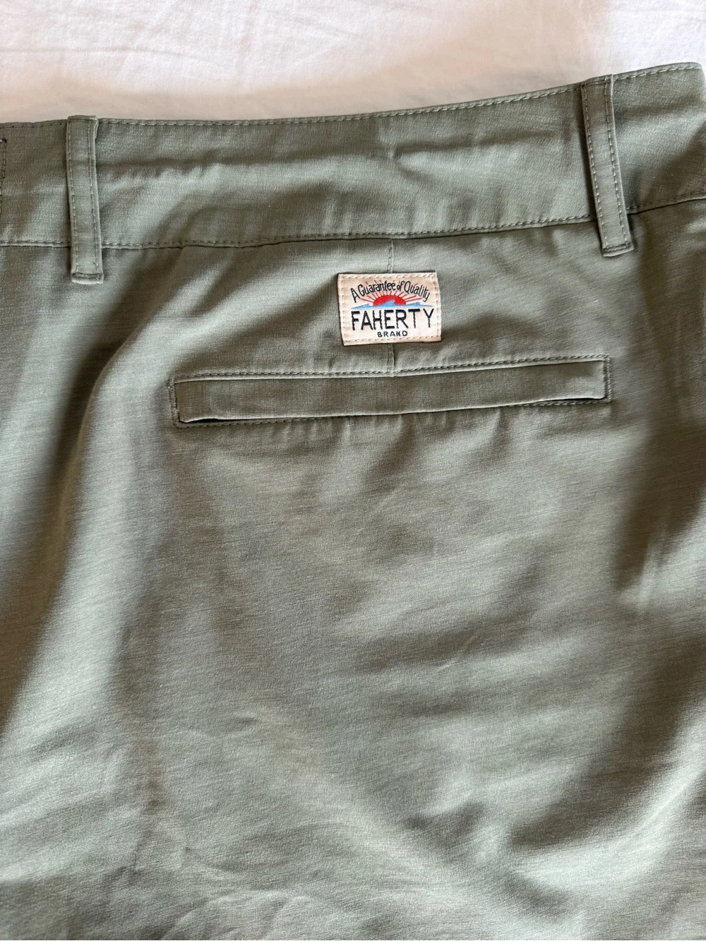 Men's Olive Green Faherty Everyday Shorts - Size 38